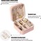 Mini Pink PU Leather Jewelry Travel Case – Portable Organizer for Rings, Earrings, Necklaces & Bracelets